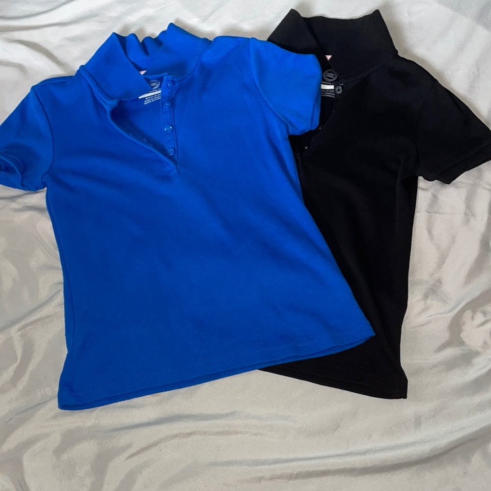 2 count Wonder nation kids school uniform tops